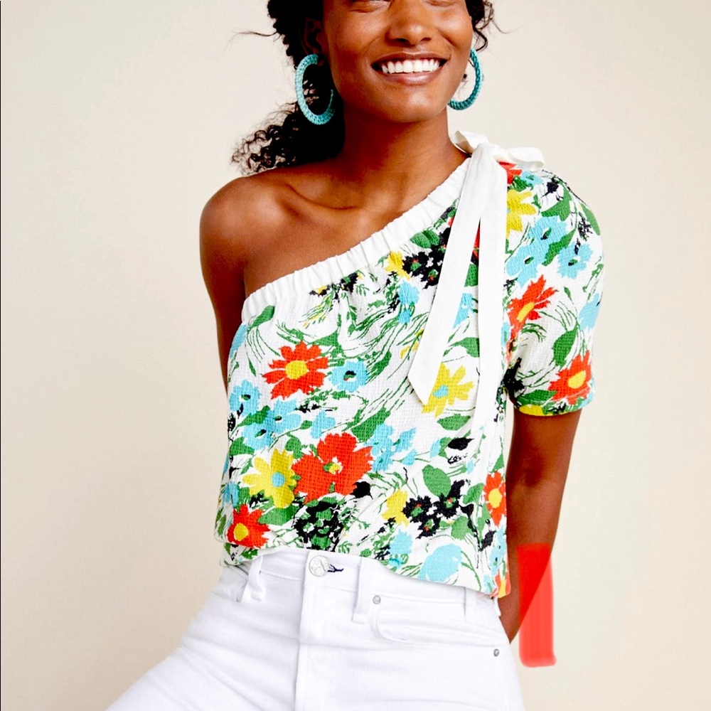 Anthropologie Porridge Larsa one shoulder top